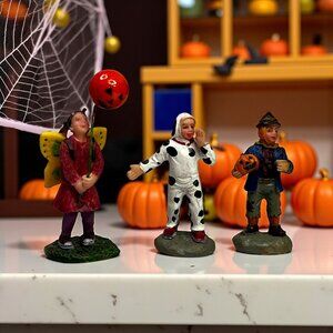 Lemax Spooky Town Trick-Or-Treat Fun Halloween Figurine Set Of 3 From 2008